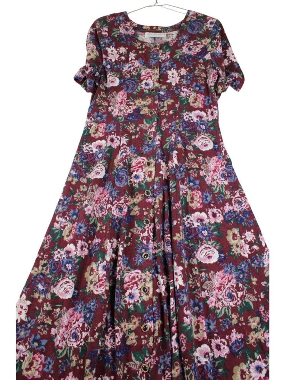 Floral Button-Front Midi Dress By Maggie Lawrence
